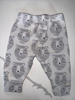 cloud island Gray Bear Print Baby Pants